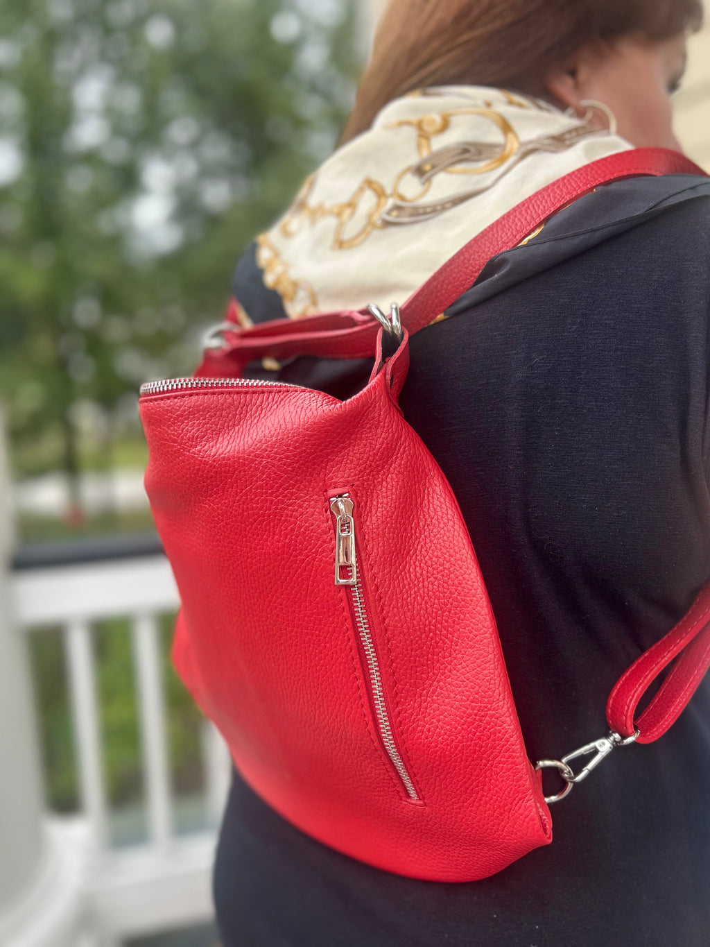 Red Italian Handbag by Grazia Bella