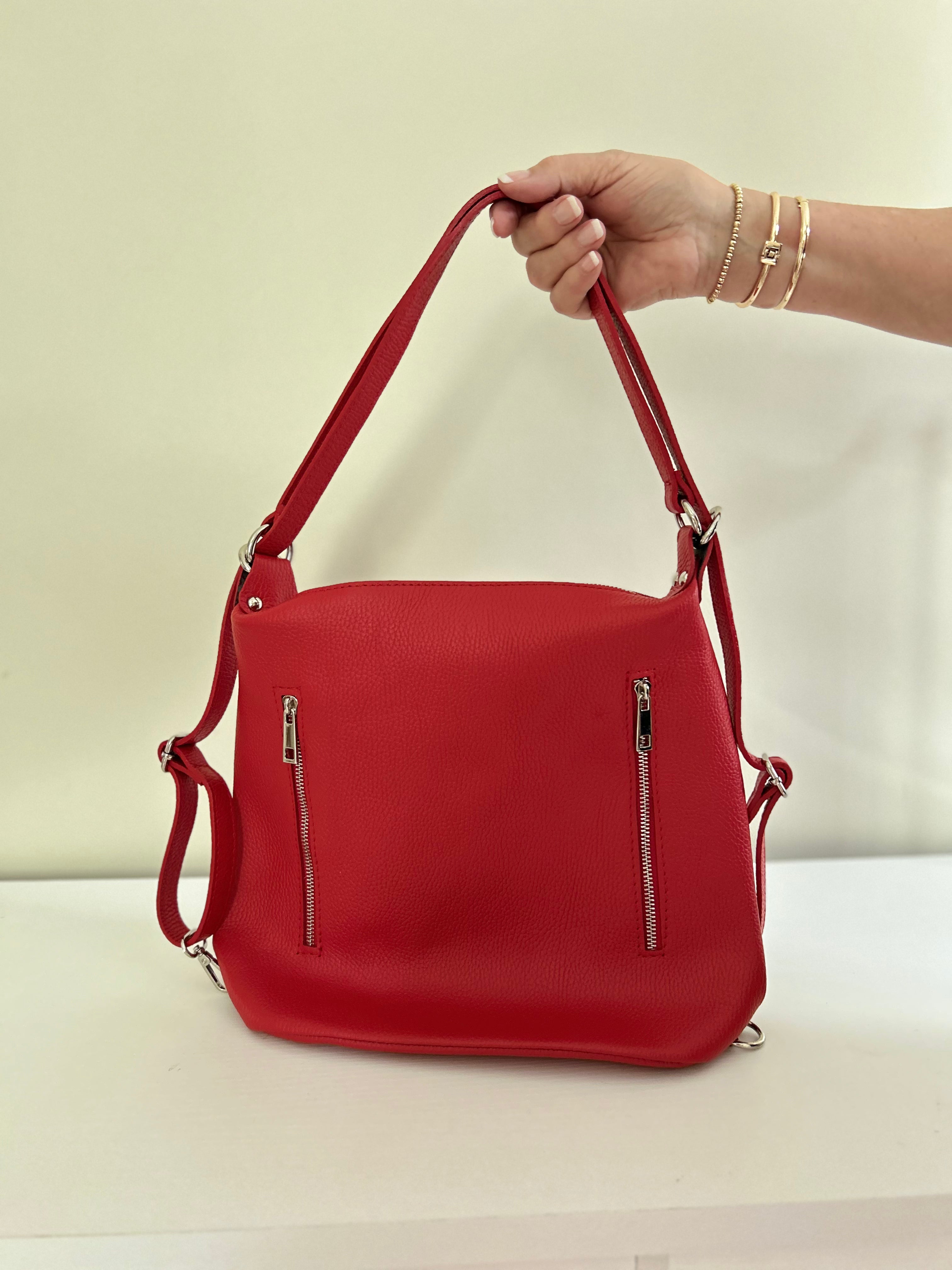 Red Italian Handbag by Grazia Bella