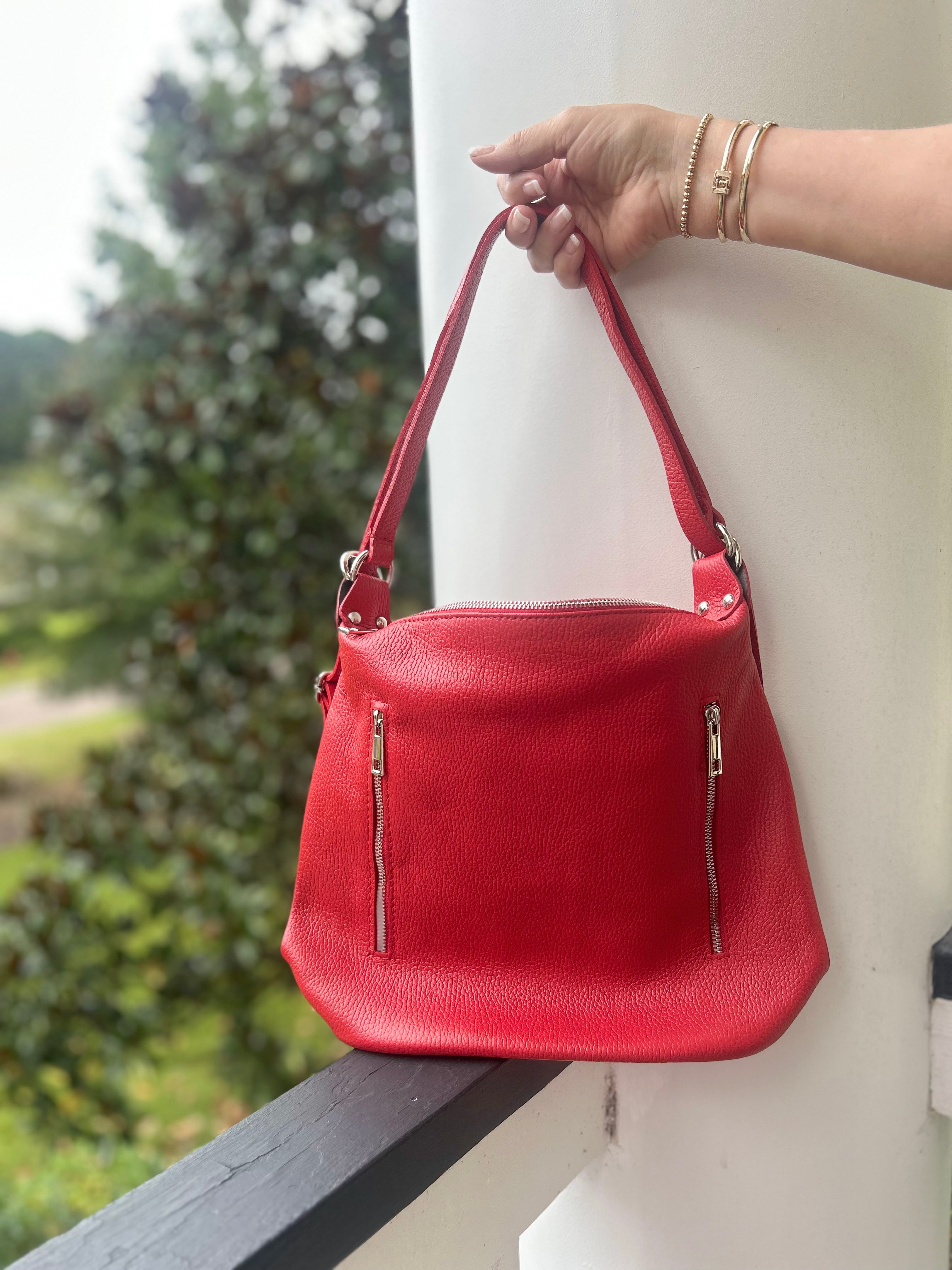 Red Italian Handbag by Grazia Bella