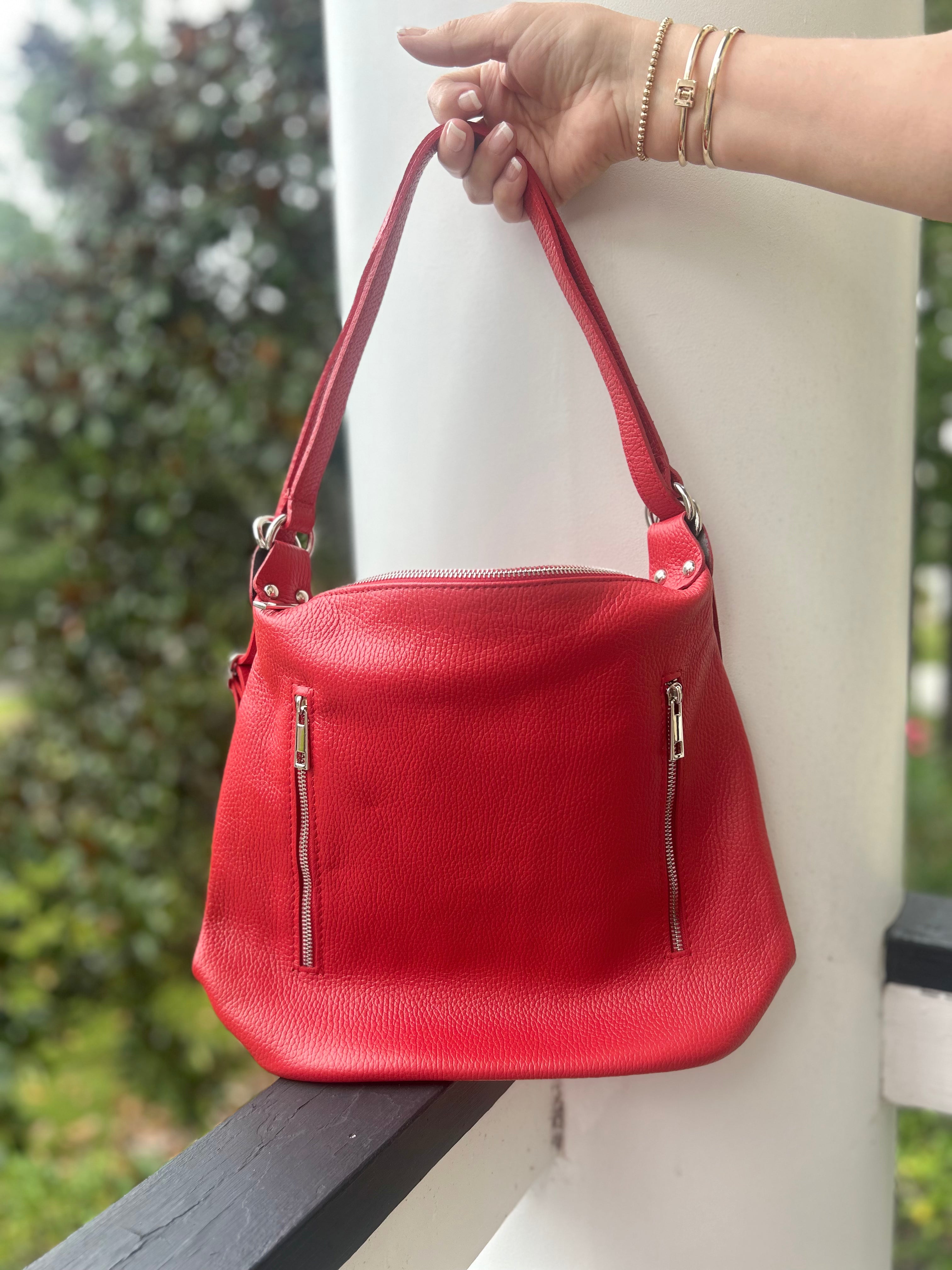 Red Italian Handbag by Grazia Bella