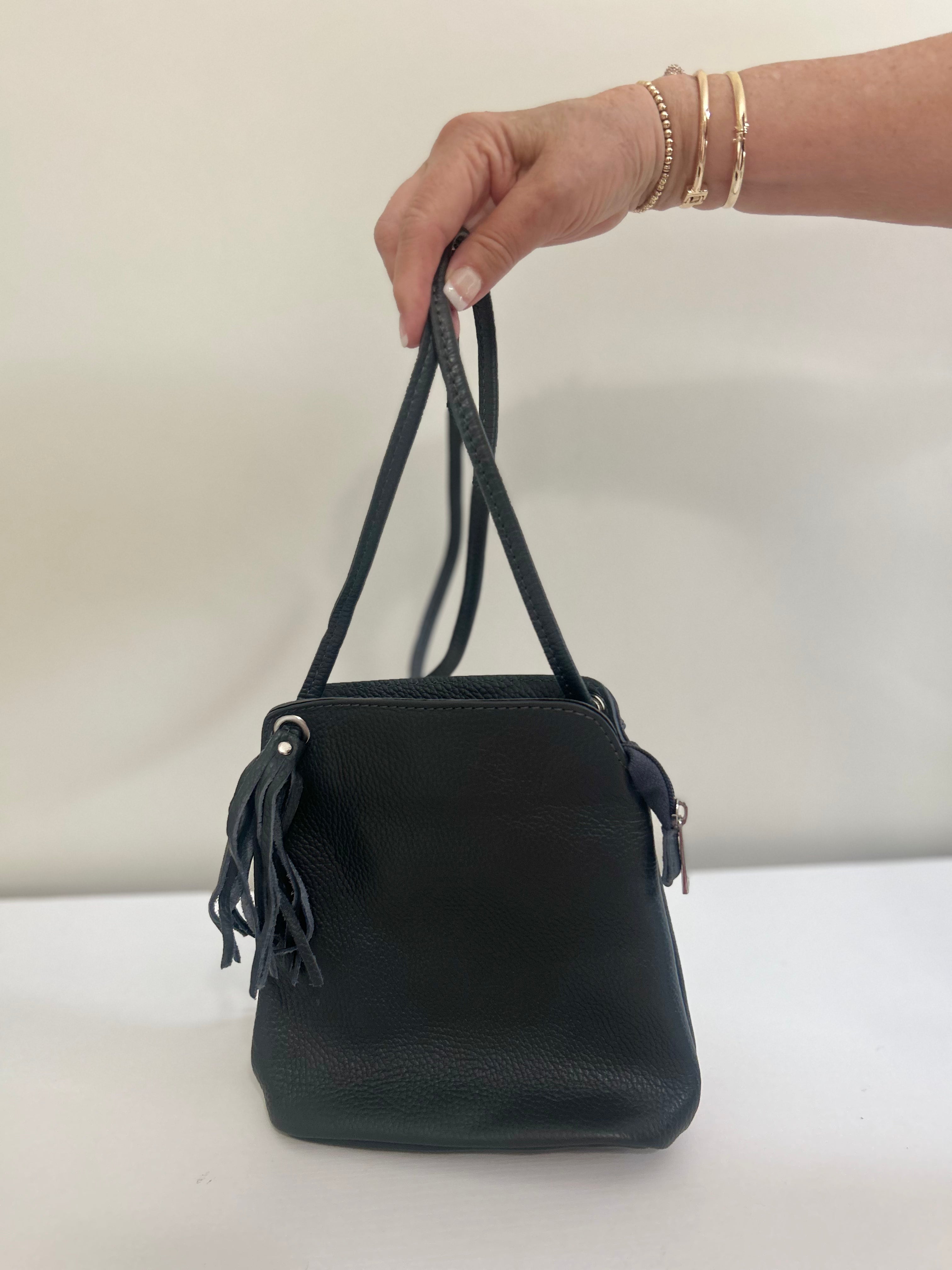 Taupe Crossbody Bag by Grazia Bella